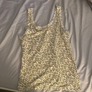 Aerie Gold Fitted Sleeveless Tank Top
